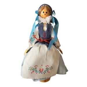 Vintage Handmade in Poland Peg Doll Toy and Collectors Item Special & Fun 20-346